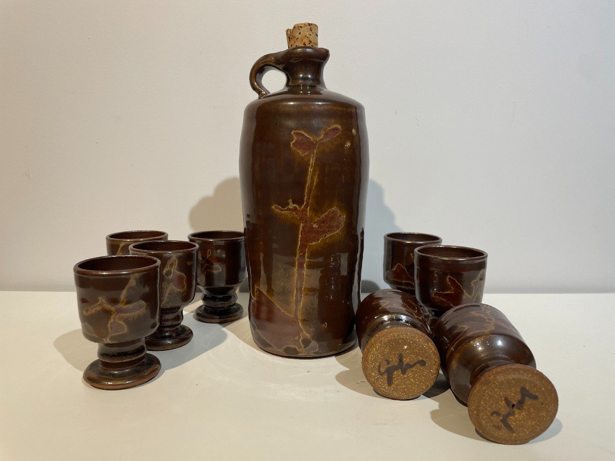 Catherine & Bruce Gould - Sake Set - Floral Decor-photo-3