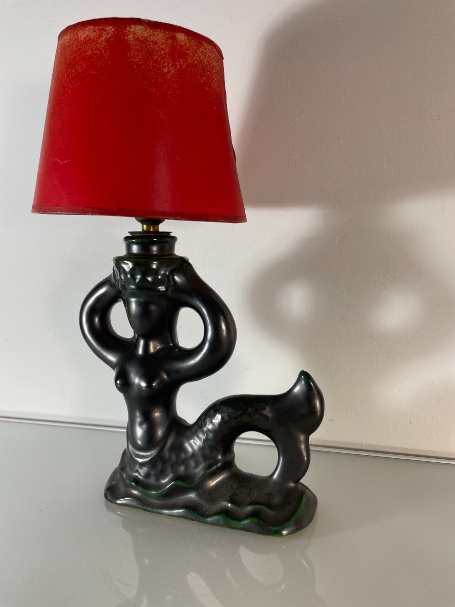 Pierre Toulhoat (1923-2014) - Mermaid Lamp Base - 1950s-photo-2