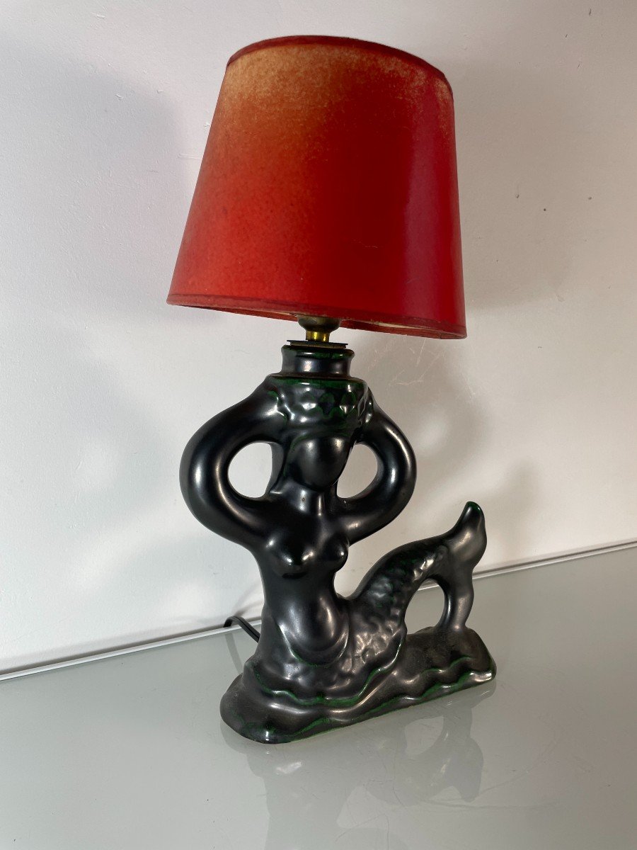 Pierre Toulhoat (1923-2014) - Mermaid Lamp Base - 1950s-photo-3