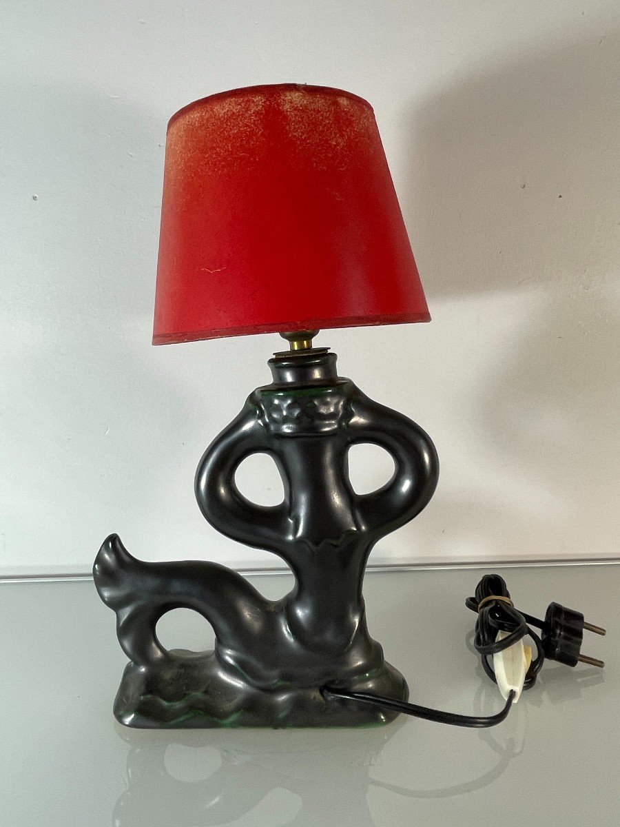 Pierre Toulhoat (1923-2014) - Mermaid Lamp Base - 1950s-photo-3