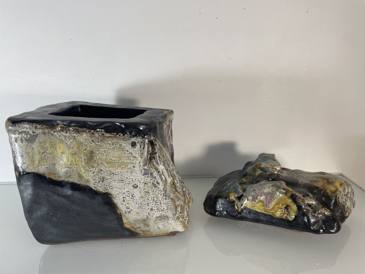 Edouardo Constantino (1943) - Stoneware Rock Box-photo-7