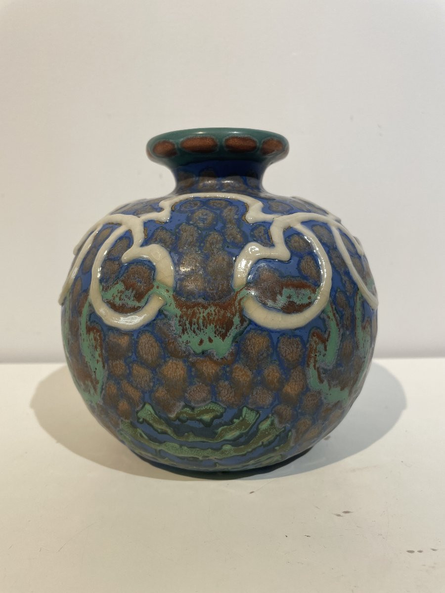 Revernay - Vase Boule Art Déco - Grès-photo-4