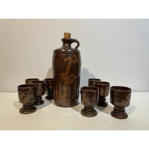 Catherine & Bruce Gould - Sake Set - Floral Decor