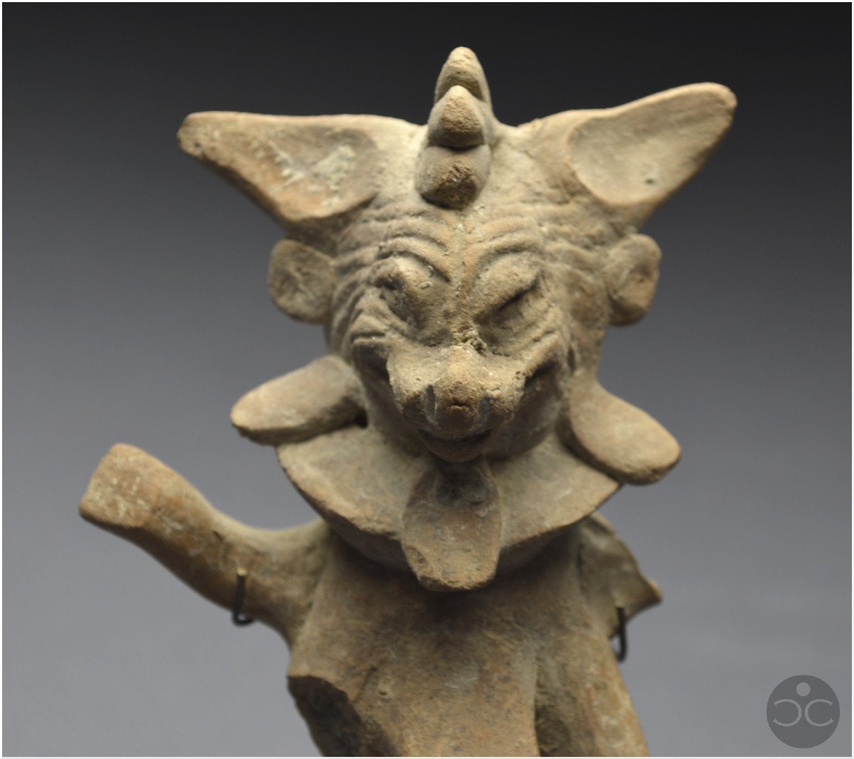 Mexico, 450 - 750 Ad, Veracruz Culture, Anthropo-zoomorphic Ceremonial Whistle, Terracotta-photo-6