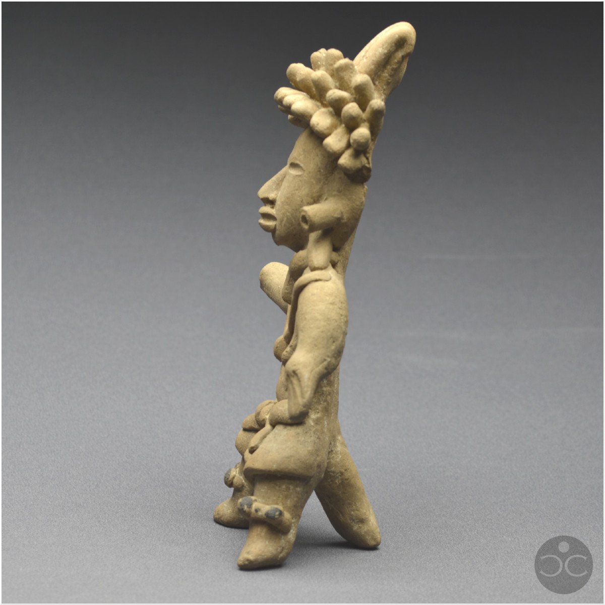 Mexico, 450 - 750 Ad, Veracruz Culture, Statuette Of A Richly Adorned Priest, Ceramic-photo-2