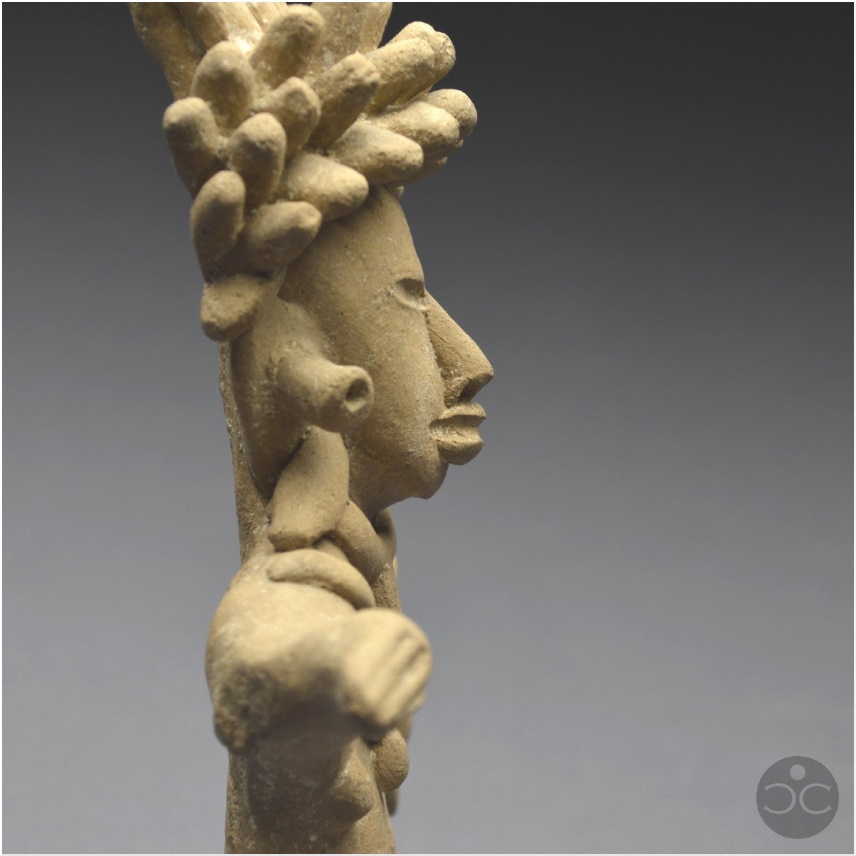 Mexico, 450 - 750 Ad, Veracruz Culture, Statuette Of A Richly Adorned Priest, Ceramic-photo-3