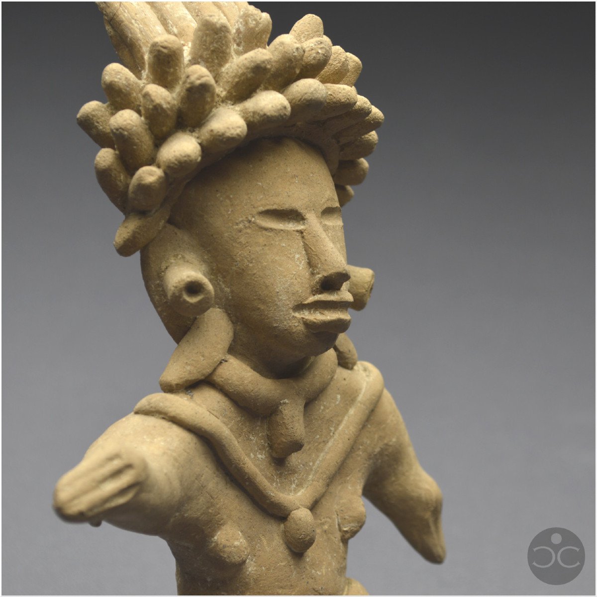 Mexico, 450 - 750 Ad, Veracruz Culture, Statuette Of A Richly Adorned Priest, Ceramic-photo-5