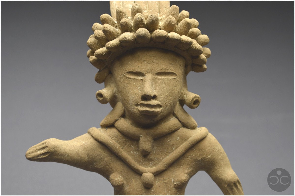 Mexico, 450 - 750 Ad, Veracruz Culture, Statuette Of A Richly Adorned Priest, Ceramic-photo-6