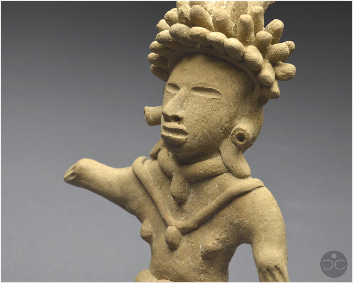 Mexico, 450 - 750 Ad, Veracruz Culture, Statuette Of A Richly Adorned Priest, Ceramic-photo-7