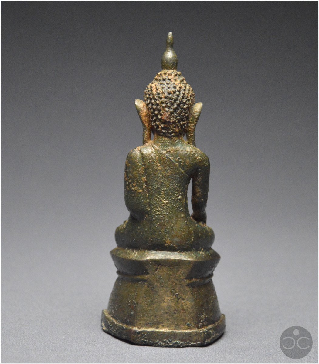 Birmanie, État Shan, XVIIIème siècle, Bouddha Maravijaya en bronze-photo-1