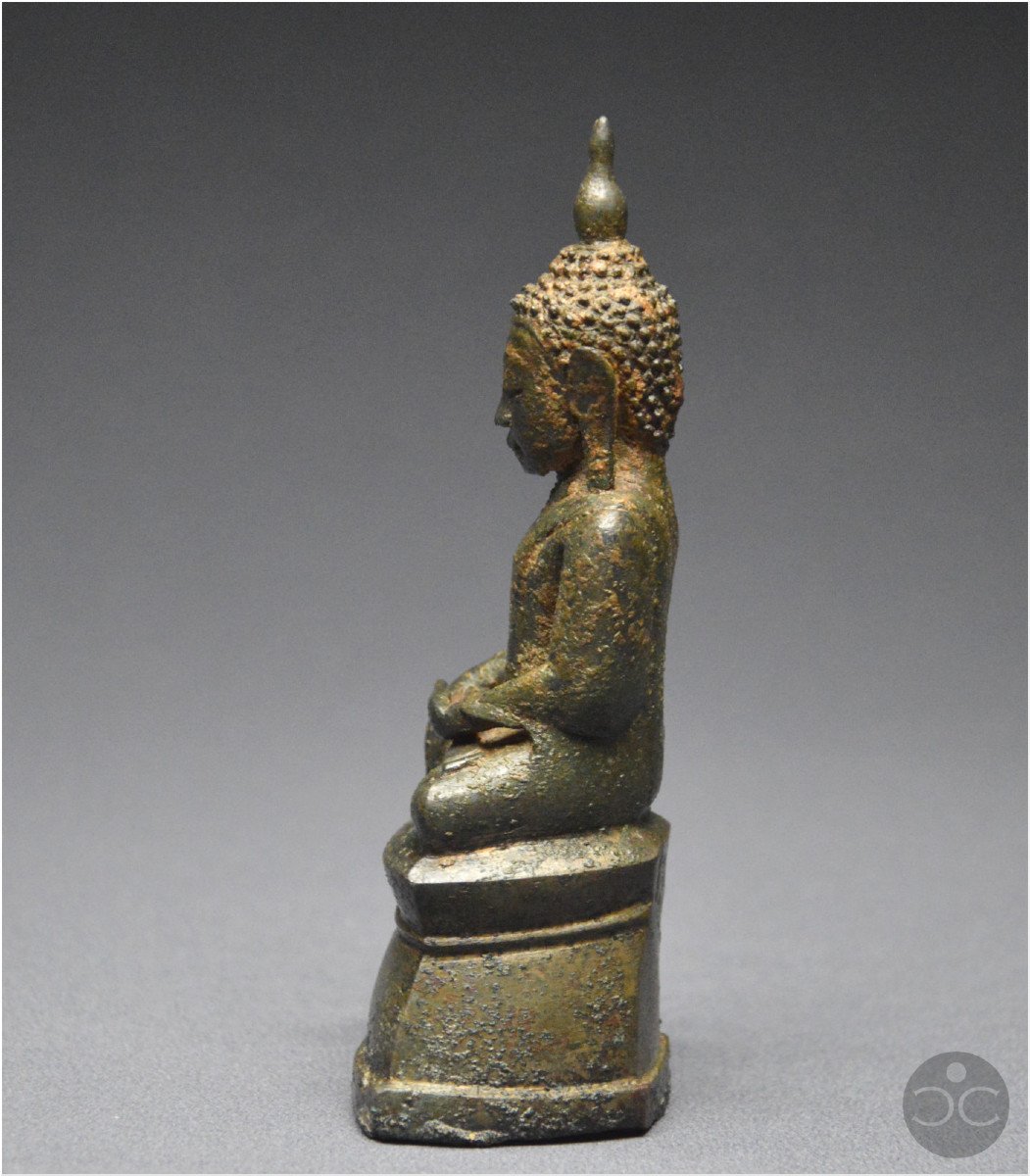 Birmanie, État Shan, XVIIIème siècle, Bouddha Maravijaya en bronze-photo-2