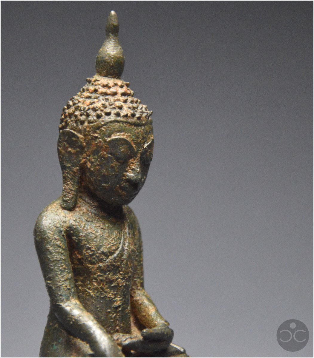 Birmanie, État Shan, XVIIIème siècle, Bouddha Maravijaya en bronze-photo-3