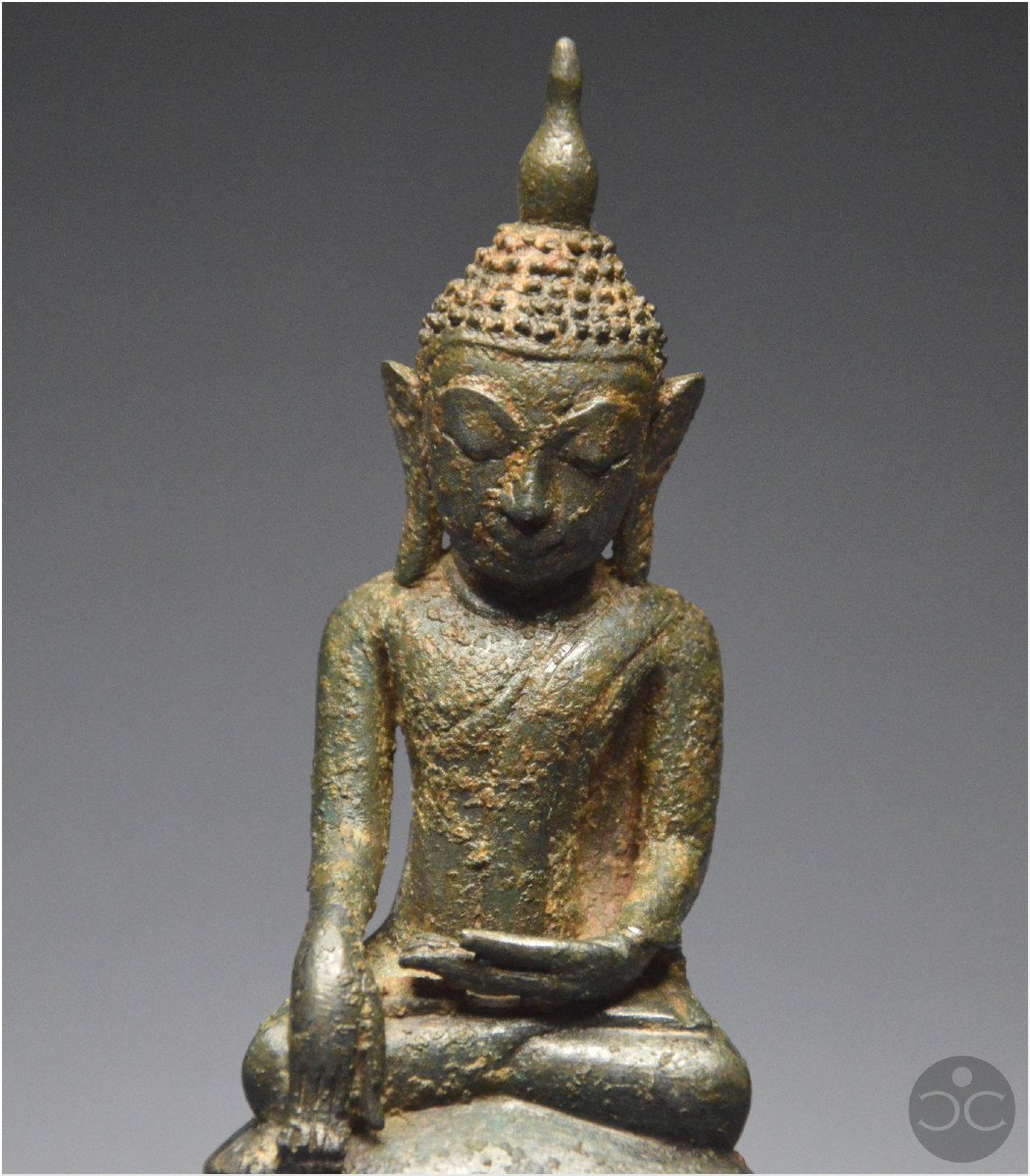 Birmanie, État Shan, XVIIIème siècle, Bouddha Maravijaya en bronze-photo-4