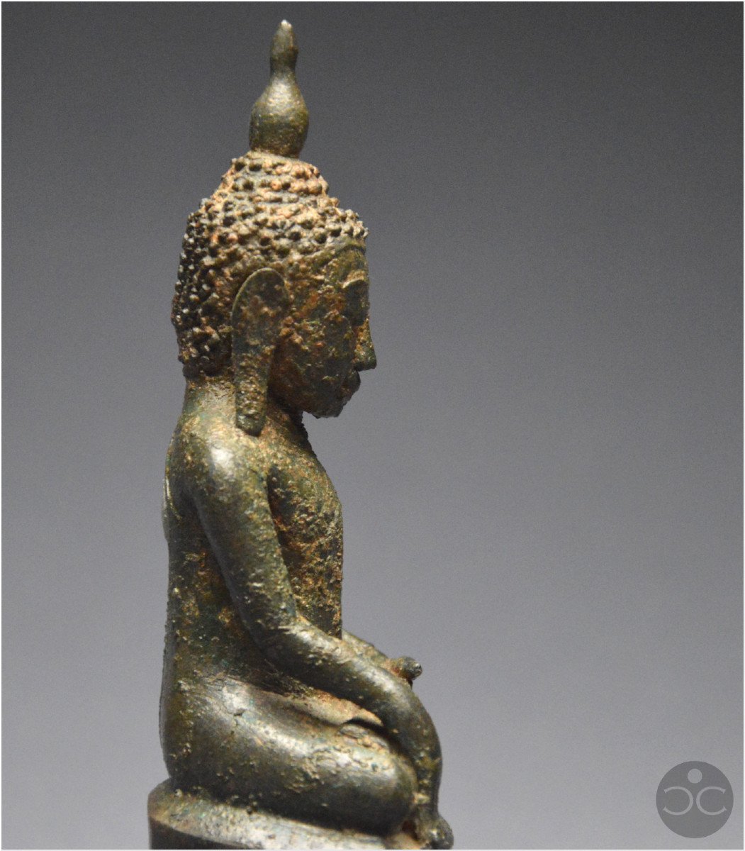 Birmanie, État Shan, XVIIIème siècle, Bouddha Maravijaya en bronze-photo-5