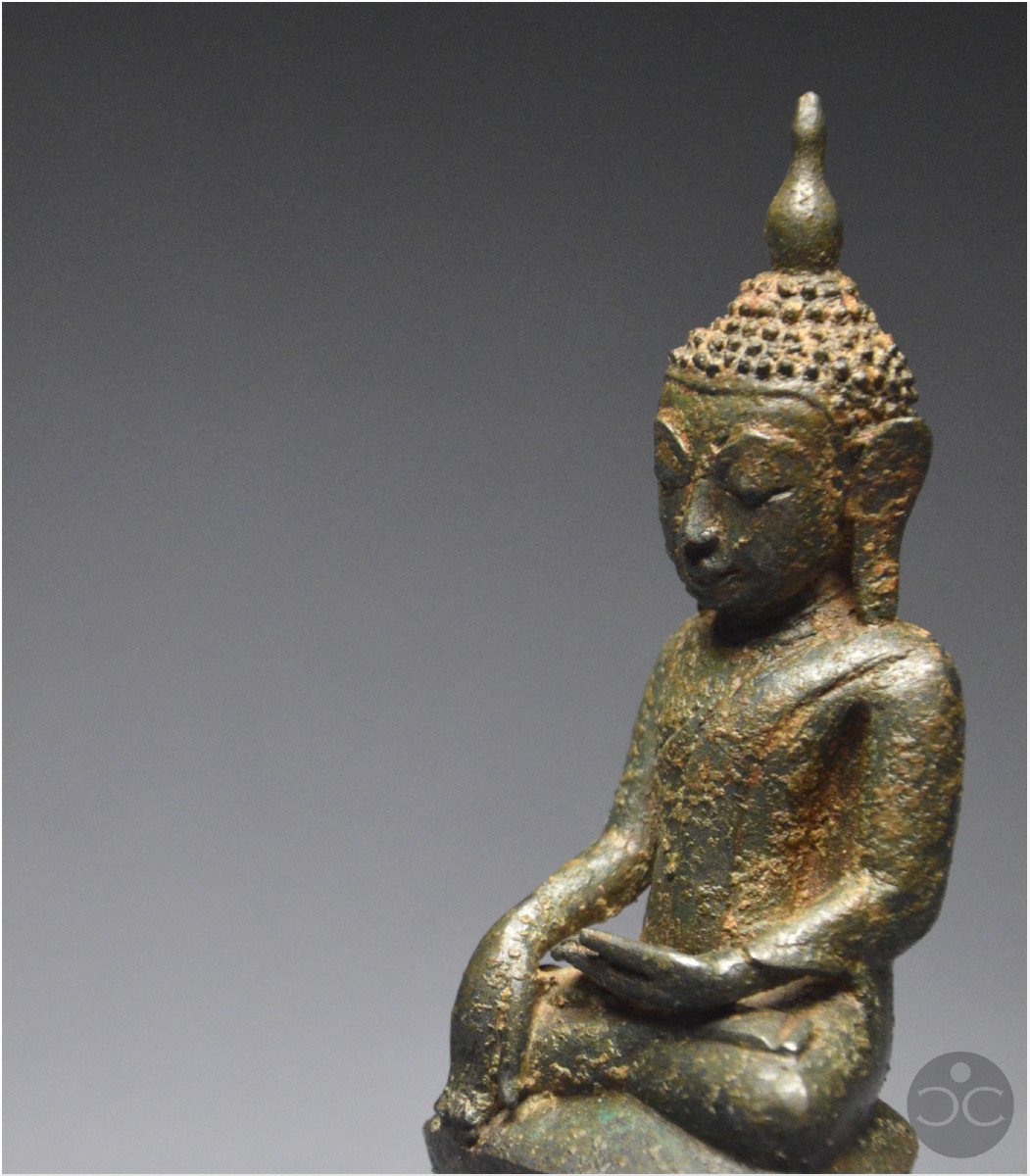 Birmanie, État Shan, XVIIIème siècle, Bouddha Maravijaya en bronze-photo-6