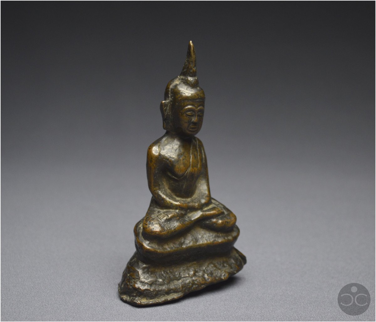 Cambodia / Laos, 18th Century, Old Maravijaya Buddha In Bronze With Brown Patina-photo-2