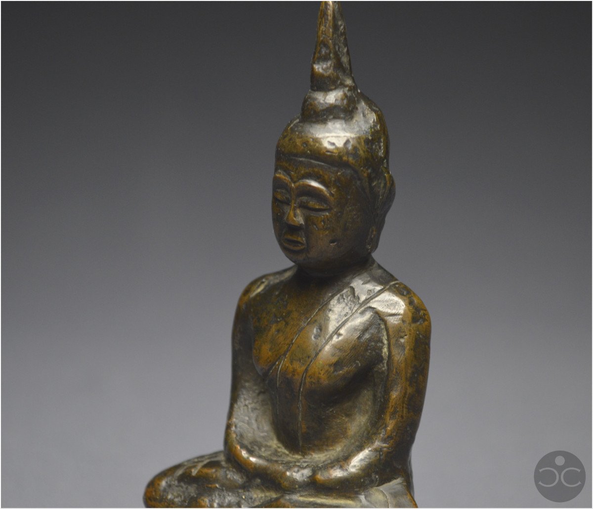 Cambodia / Laos, 18th Century, Old Maravijaya Buddha In Bronze With Brown Patina-photo-6