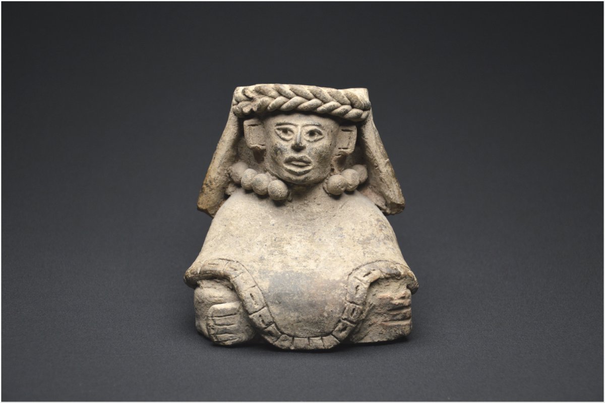 Mexico, Zapotec Culture, 250 - 500 Ad, Anthropomorphic Terracotta Container