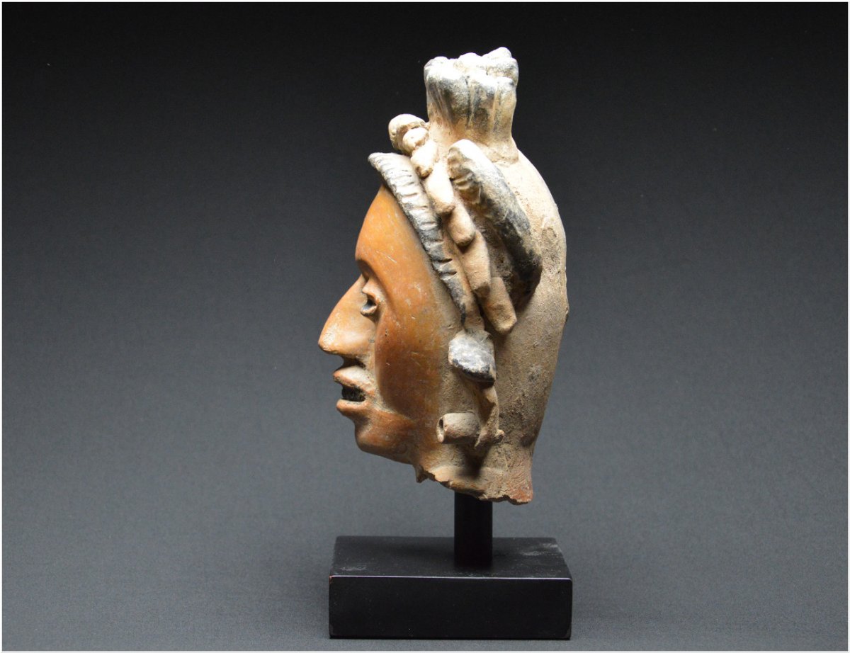 Mexico, Remojadas Culture, 250 - 650 Ad, Important Ceramic Dignitary Head-photo-1