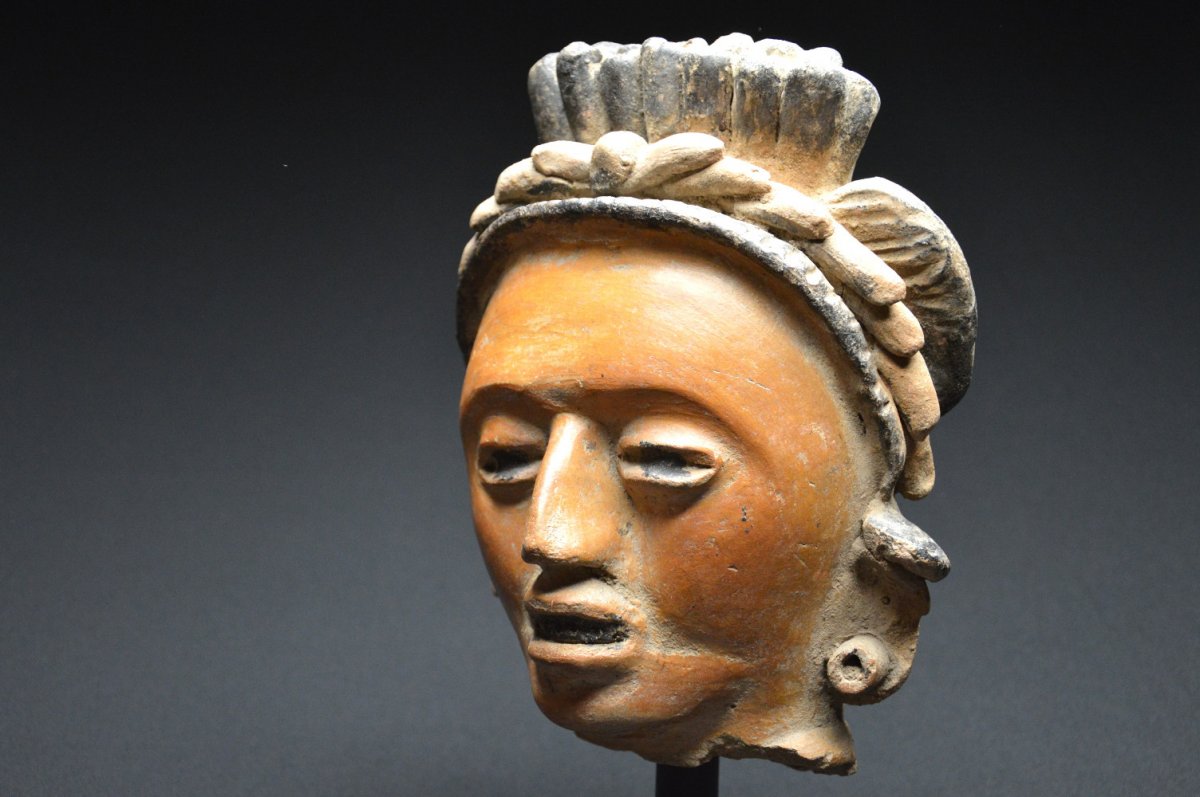 Mexico, Remojadas Culture, 250 - 650 Ad, Important Ceramic Dignitary Head-photo-5