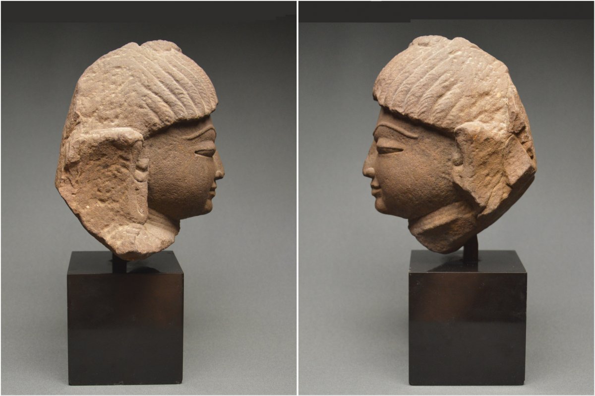 India, 10th - 13th Century, Jain Culture, Important Sandstone Head Of Tirthankara-photo-3