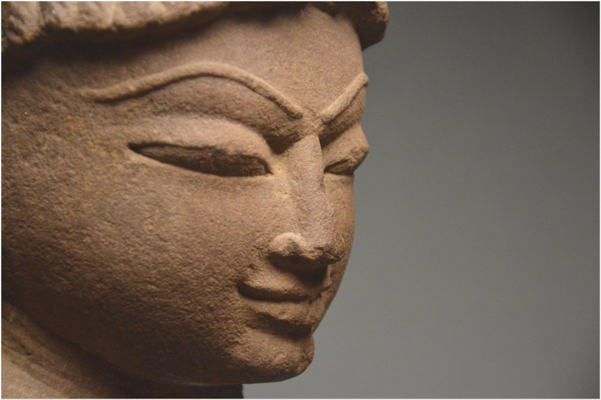 India, 10th - 13th Century, Jain Culture, Important Sandstone Head Of Tirthankara-photo-4