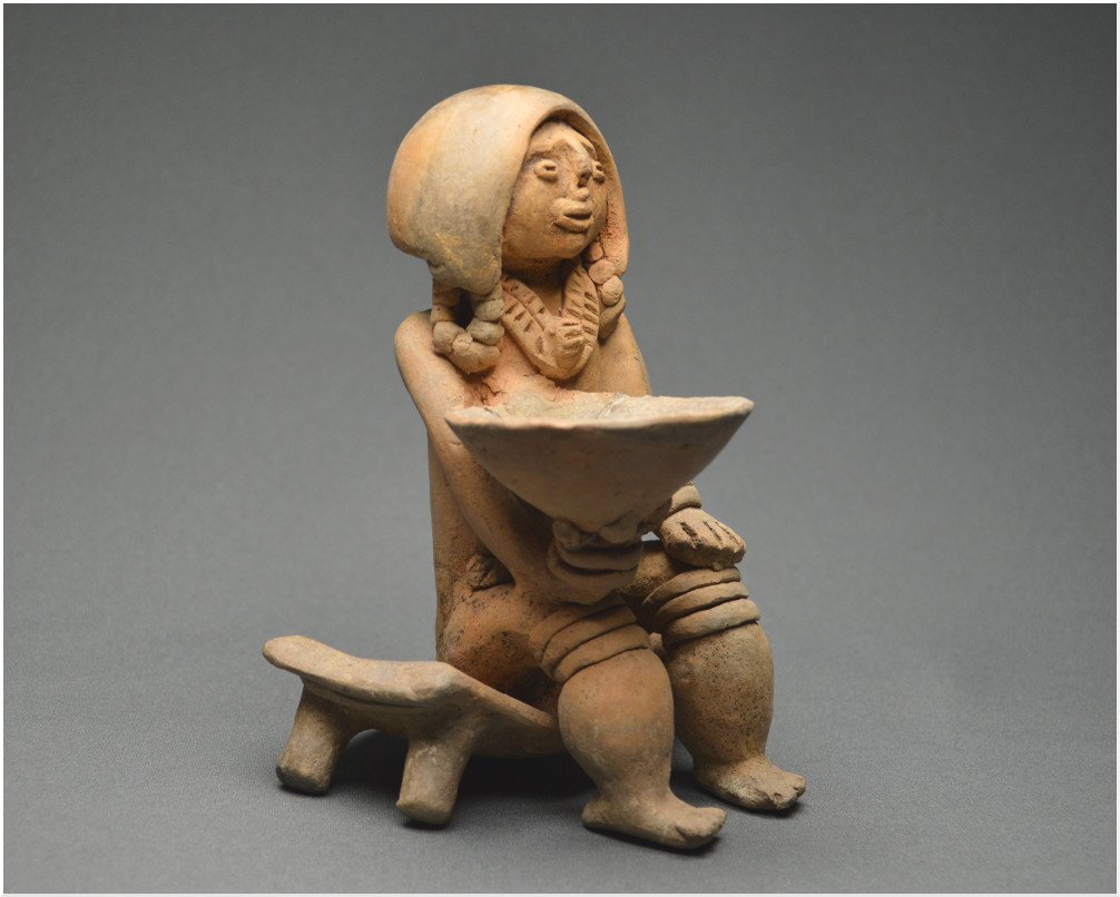 Colombia, Tayronas Culture, 800 - 1200 Ad. Large Representation Of A Ceramic Shaman-photo-3