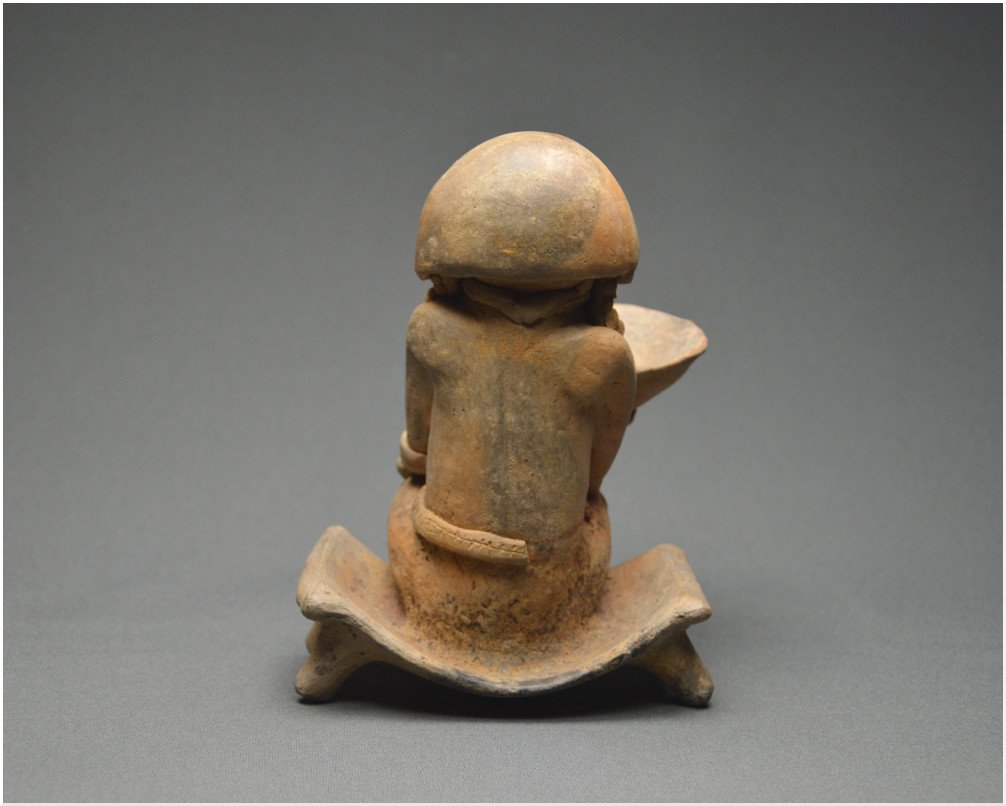 Colombia, Tayronas Culture, 800 - 1200 Ad. Large Representation Of A Ceramic Shaman-photo-4