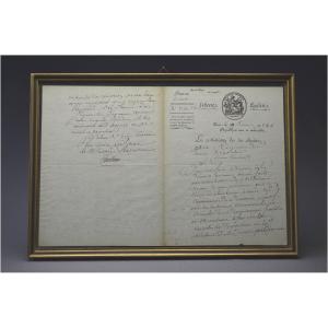  Révolution Française, Fin du XVIIIème siècle, Rare circulaire manuscrite du Ministre de la Justice Cambacérès sur l’interdiction des marchandises anglaises, Datée du 19 Brumaire de l’An VIII au lendemain du coup d’État de Bonaparte