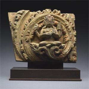 Nepal, Kathmandu Valley, 14th-15th Century, High Relief Sculpture Representing Vaishnavi