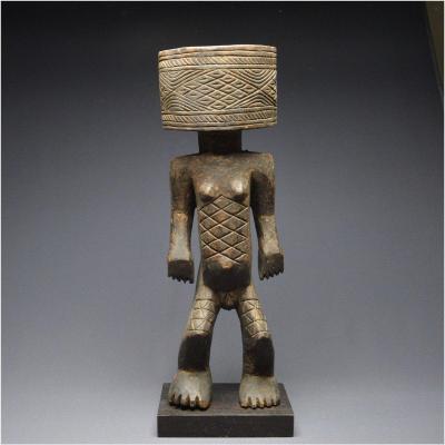 Democratic Republic Of Congo, Large Anthropomorphic Ceremonial Mortar