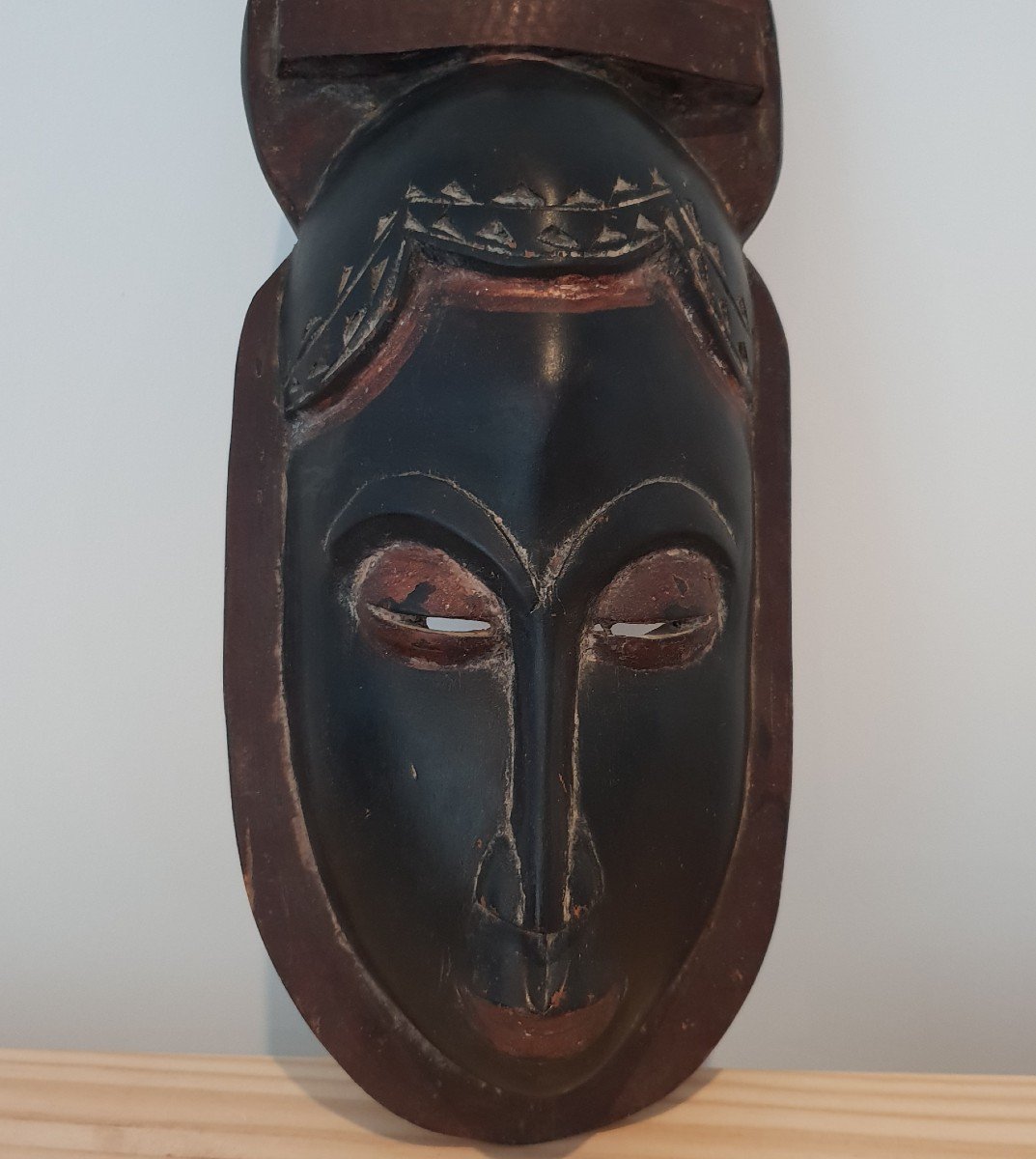 Masque Yaoure Baoule, Côte d'Ivoire, Visage Avec Oiseau-photo-4