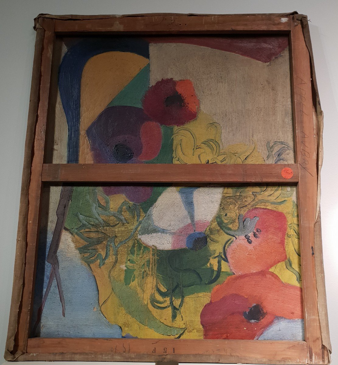 Oil Painting On Canvas, Modernist Still Life, Circa 1950-60-photo-3