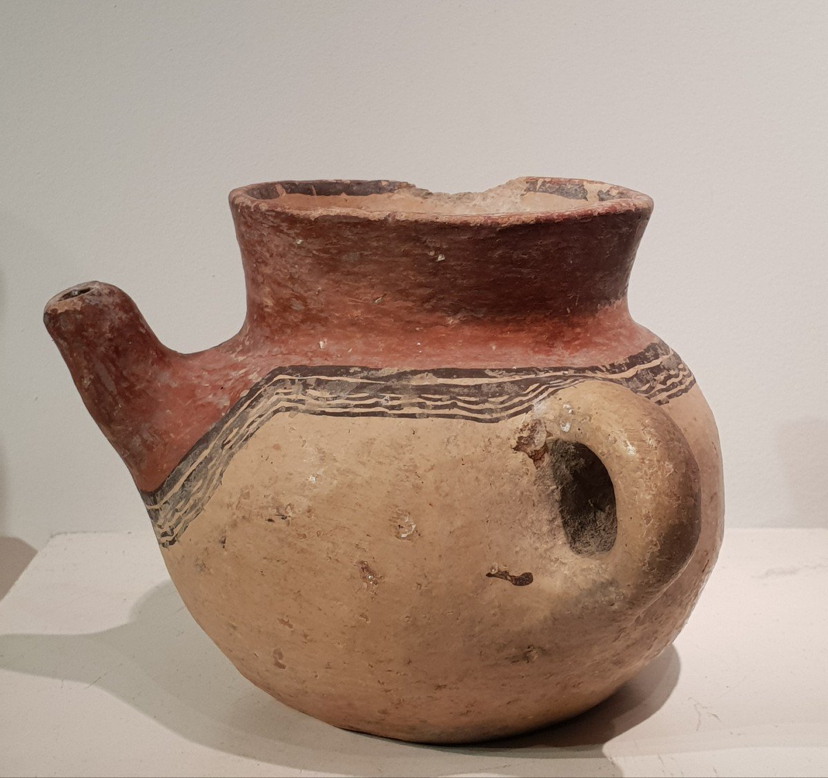 Small Jug, Vase, Terracotta Gargoulette, Maghreb, Algeria, Kabyle.-photo-2