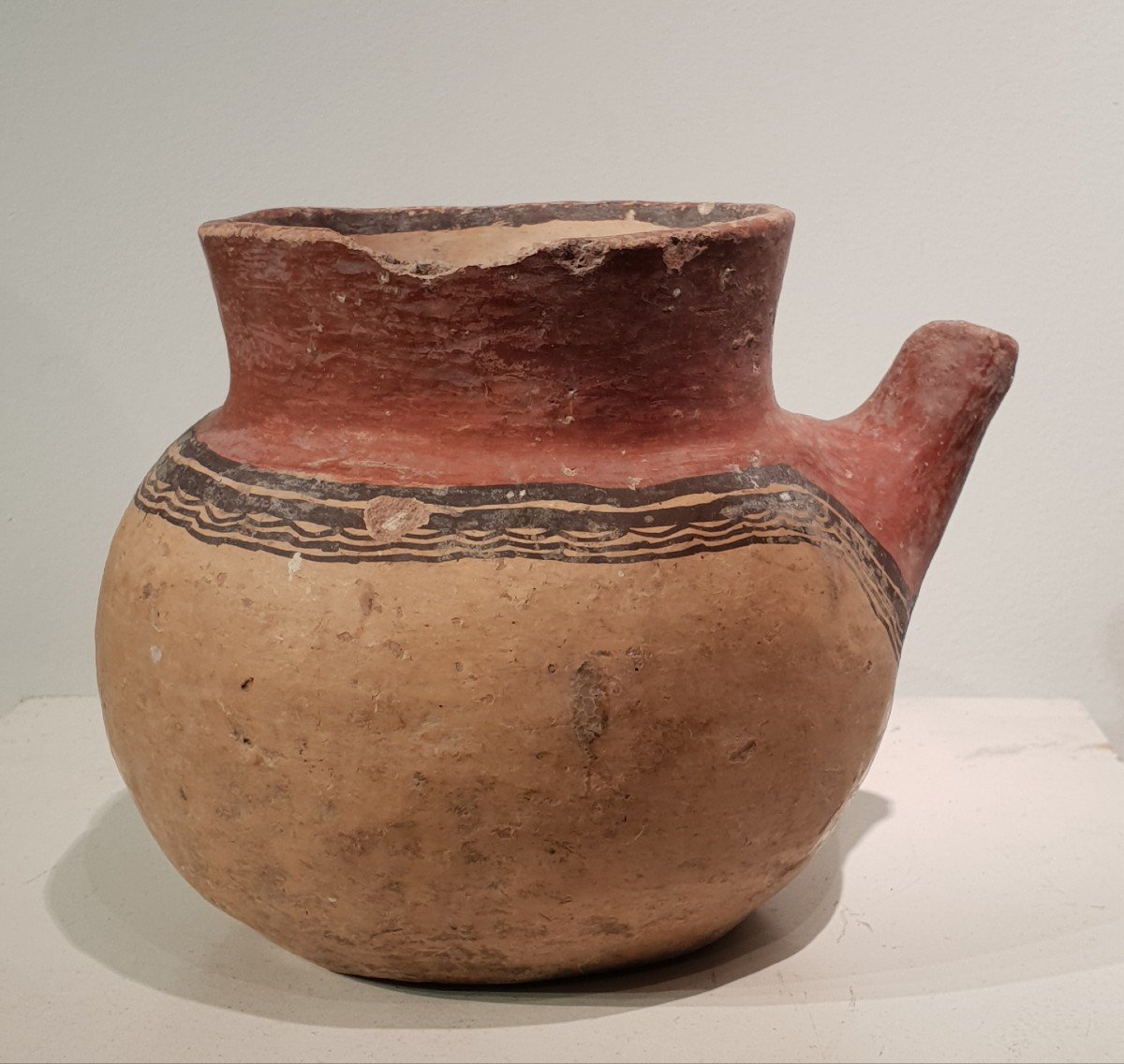 Small Jug, Vase, Terracotta Gargoulette, Maghreb, Algeria, Kabyle.-photo-3