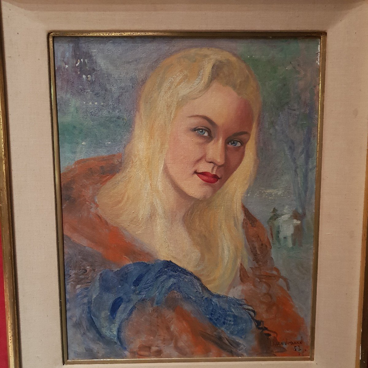 Peinture Portrait Hst Femme Par Jean Debaud-photo-2