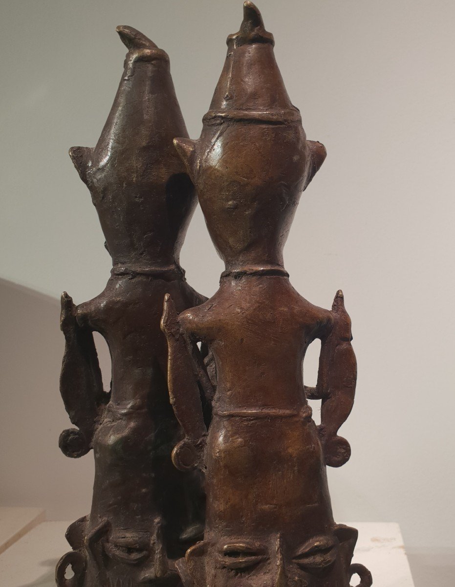 Pair Of Yoruba Edan In Bronze, 20th Century -photo-4