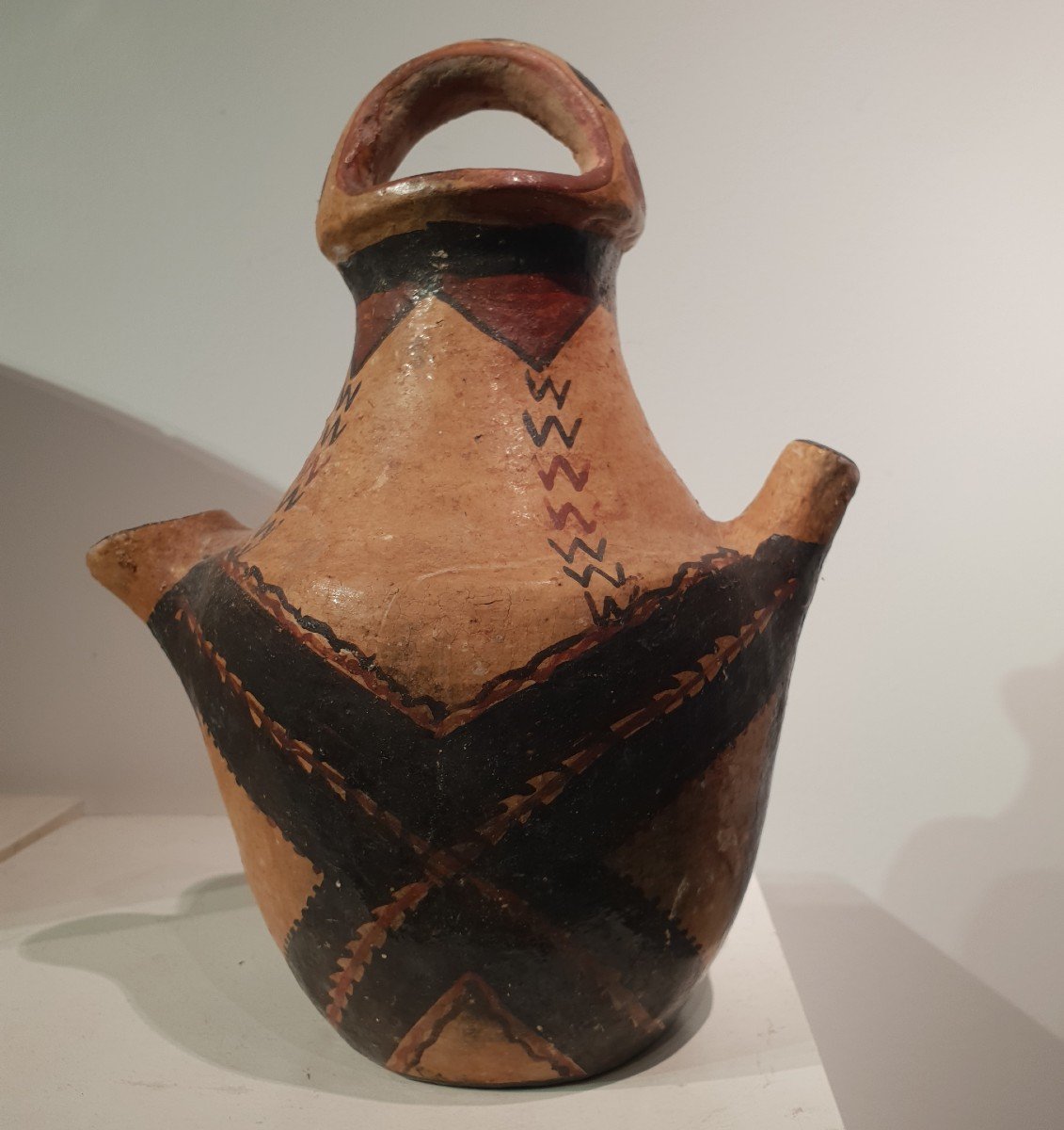 Berber Jug, Painted Terracotta, Morocco -photo-2