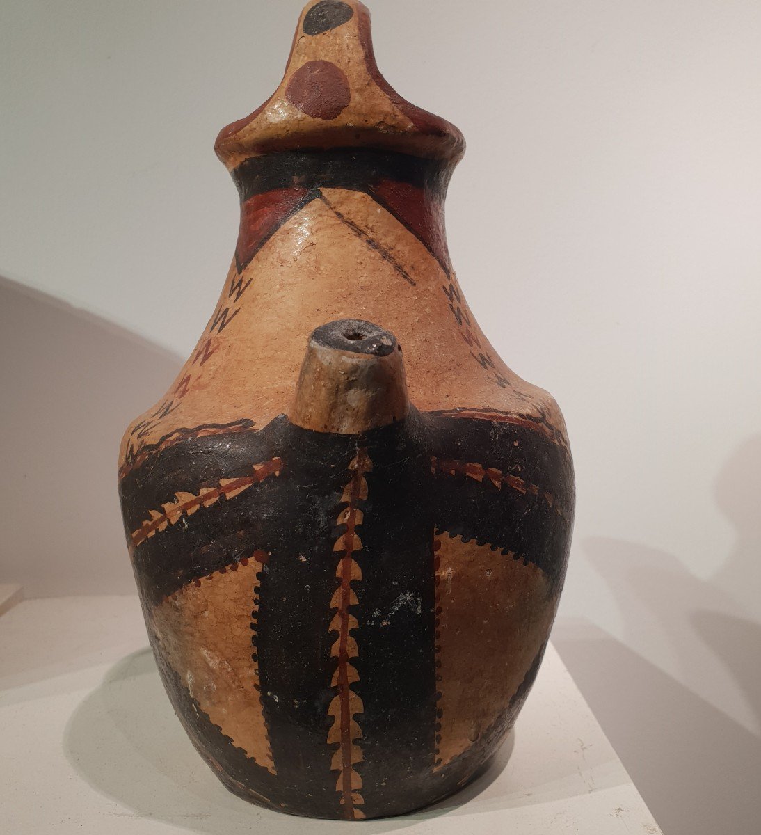 Berber Jug, Painted Terracotta, Morocco 