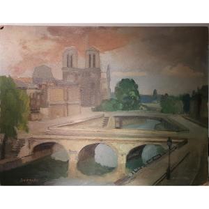 Tableau, Hsc Libération Paris, 1944, Notre Dame De Paris, Andrieu Tranchand 