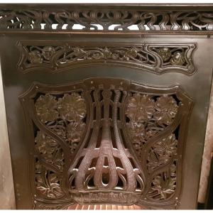 Art Nouveau Cast Iron Stove, Circa 1900-20