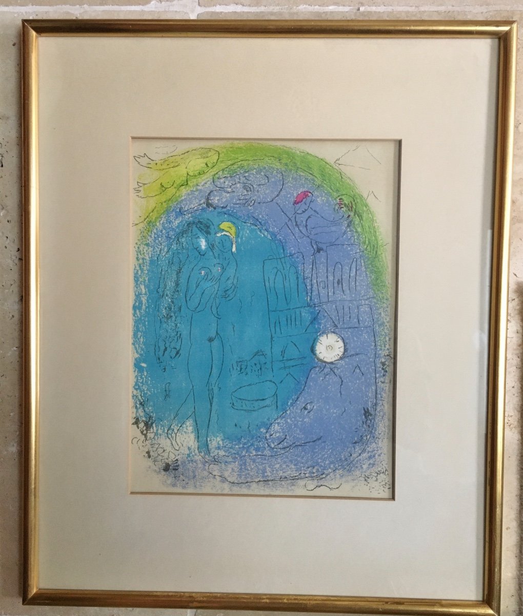 Original Lithograph Chagall Mourlot 1952-photo-2