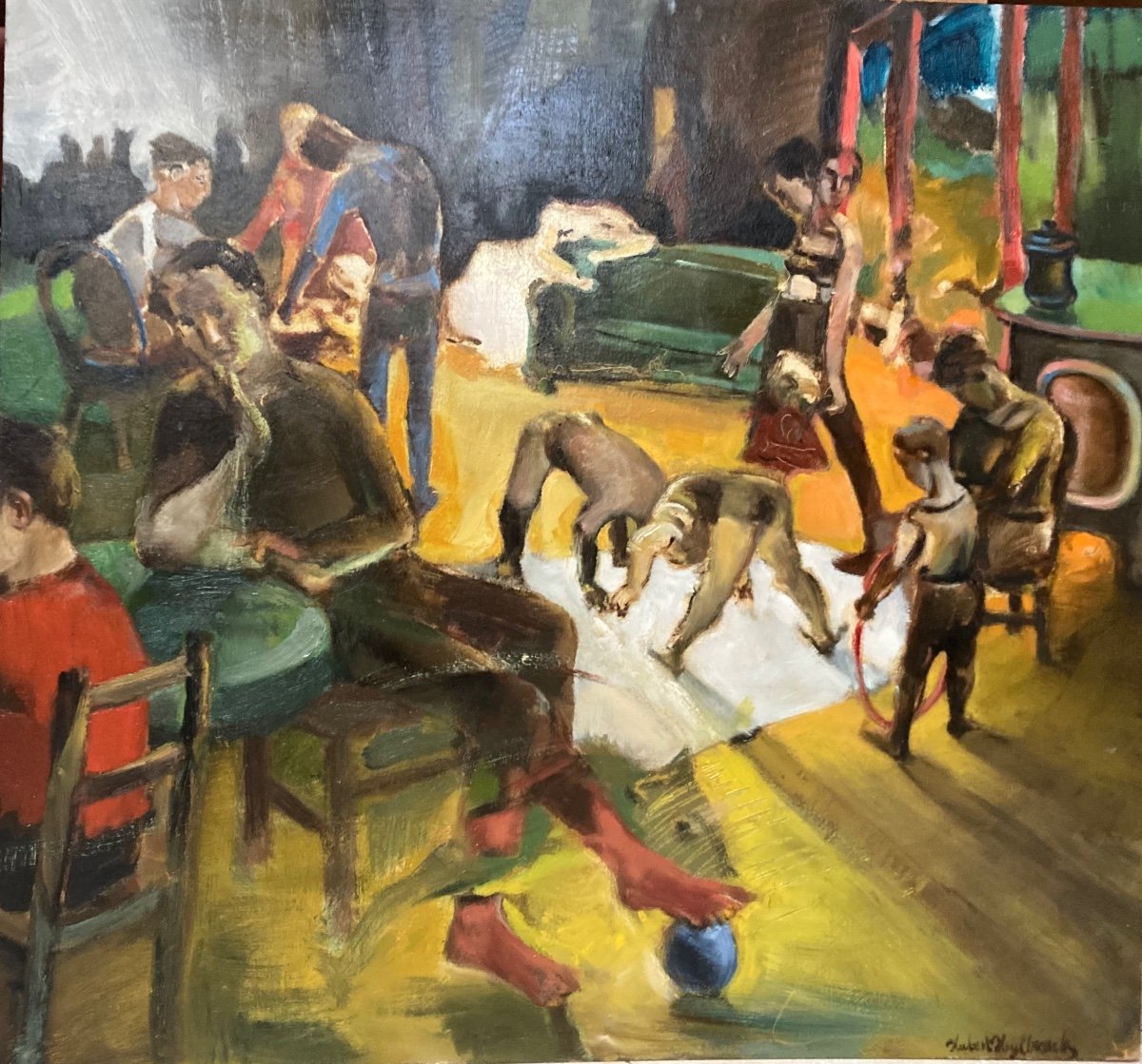 Expressionist Circus Scene 