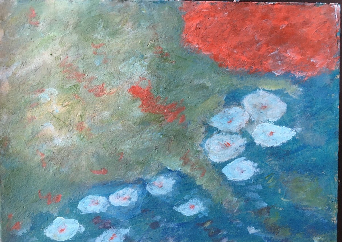 Impressionist Expressionist Water Lilies Study