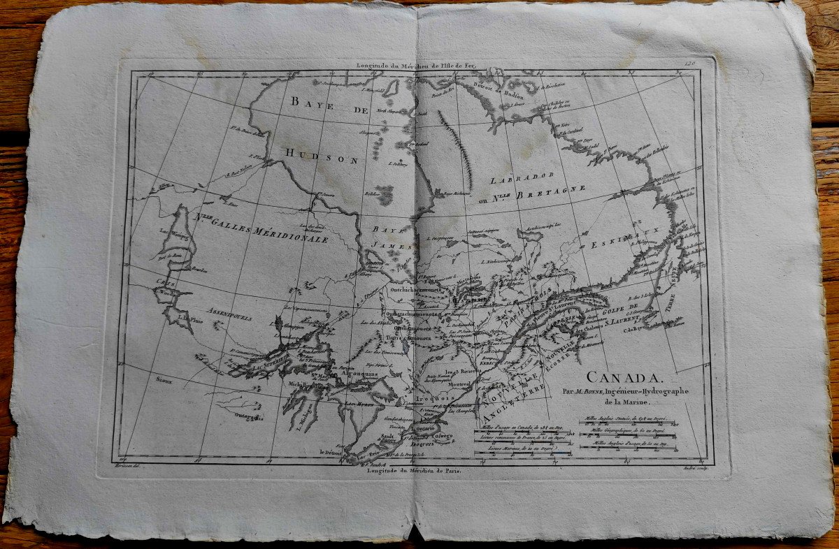 Map Of Canada - Rigobert Bonne - 1788