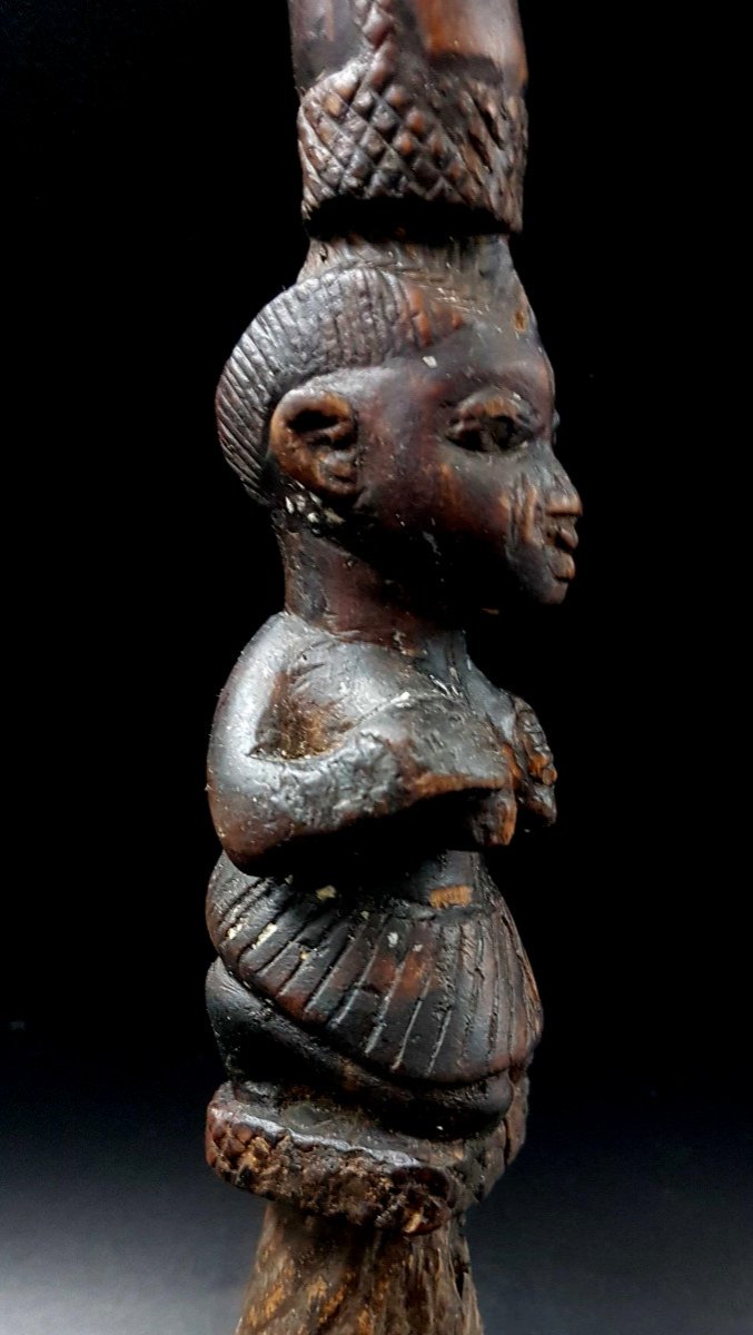 Divinatory Rattle "iroke Ifa", Yoruba People, Nigeria Or Benin-photo-3