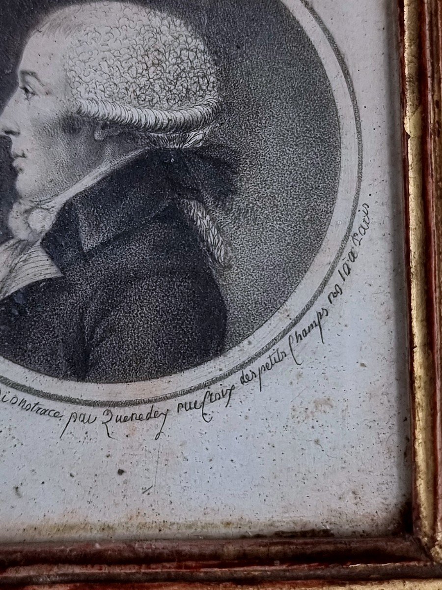 Physionotrace Of A Young Man From The Late 18th Century By Quenedey Rue Des Petits Champs Paris-photo-4