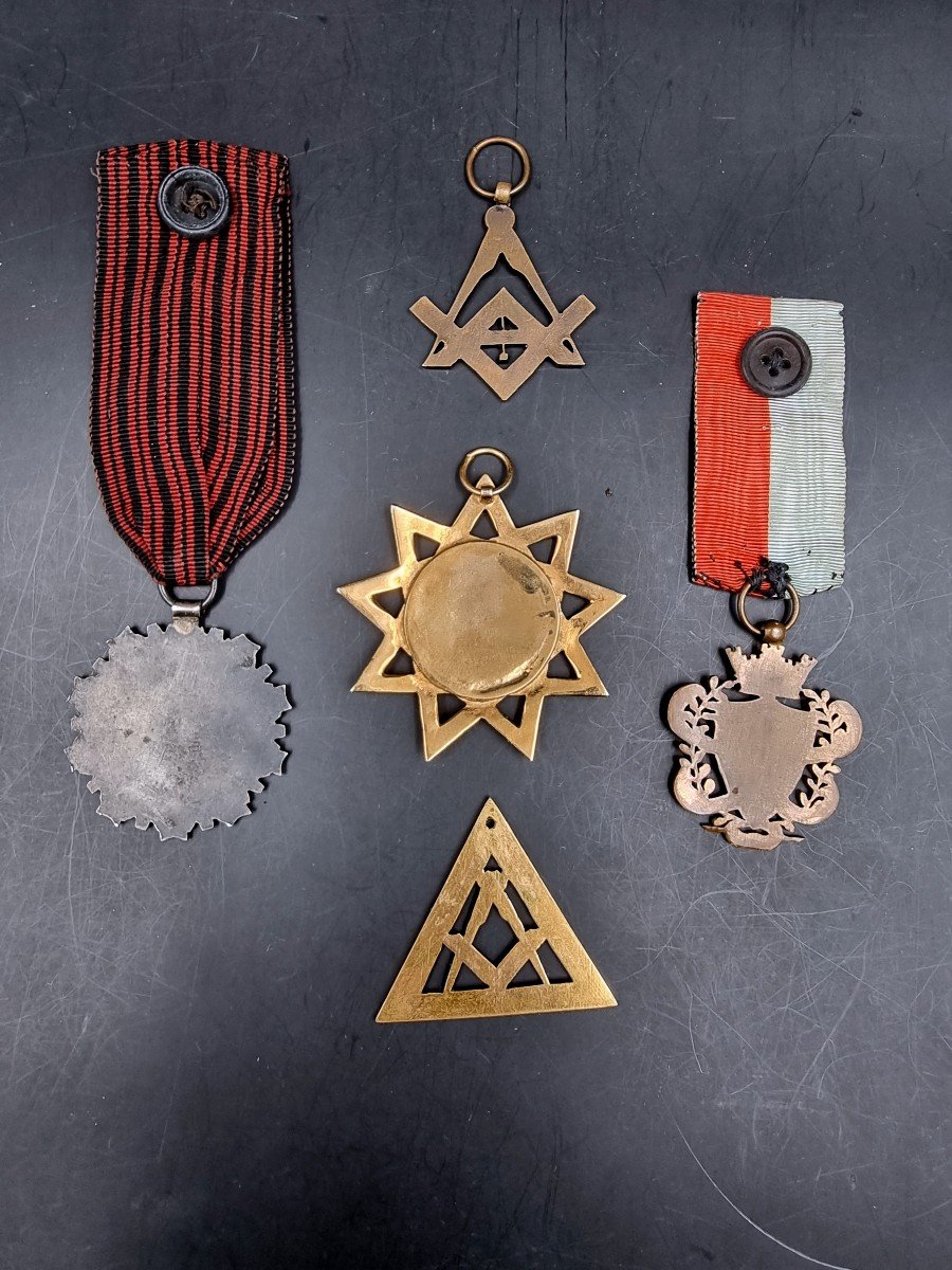 Set Of Freemason Medals Lodges Of Lyon-photo-2