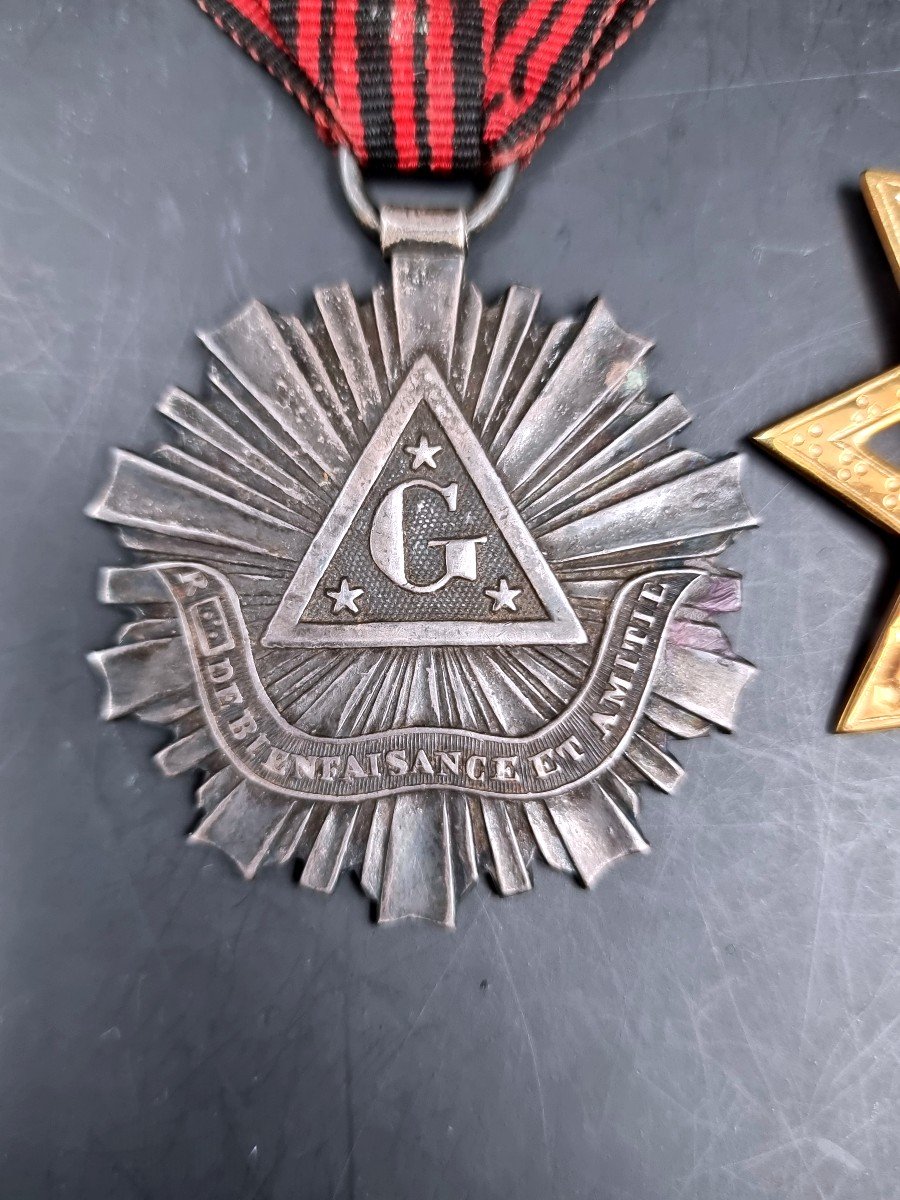 Set Of Freemason Medals Lodges Of Lyon-photo-4