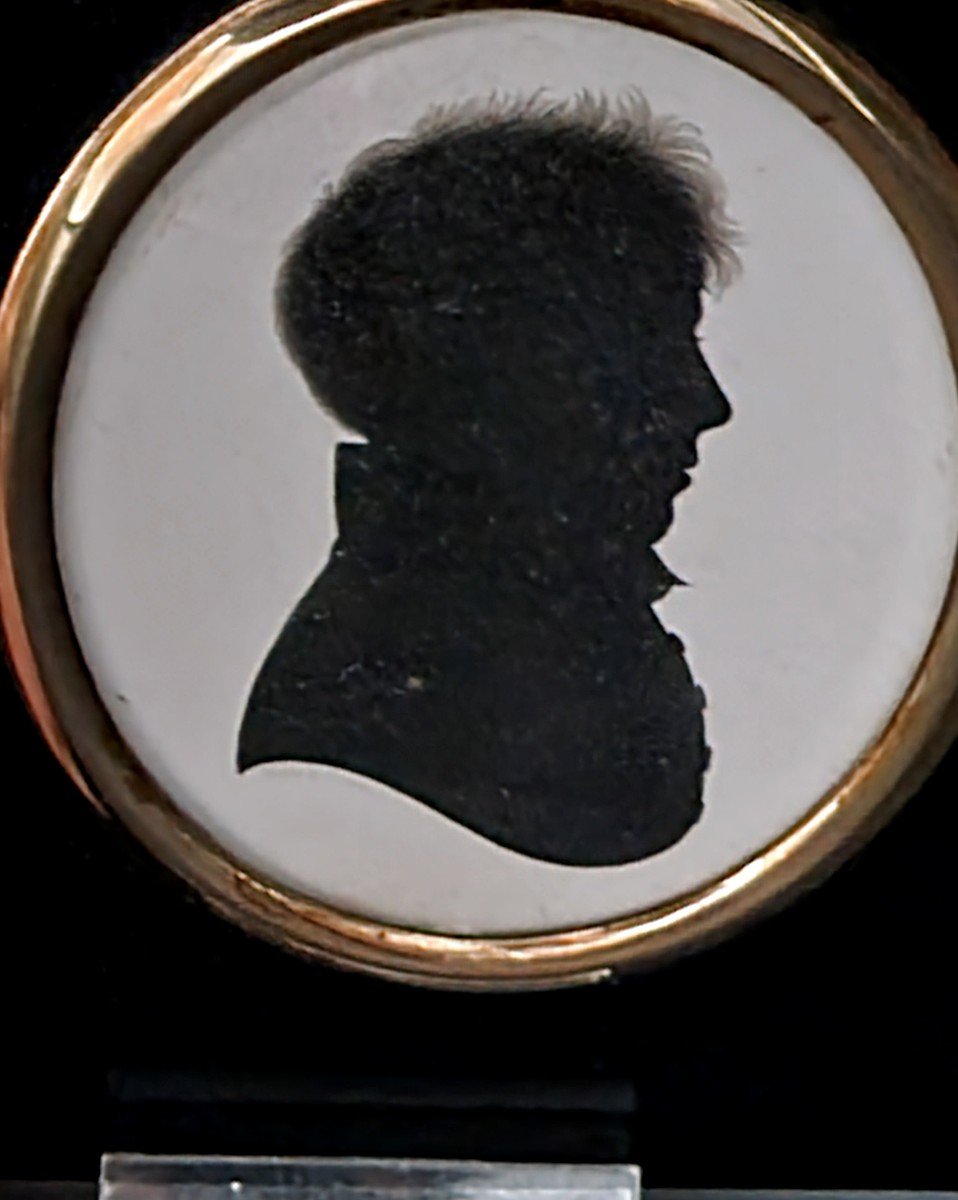 Silhouette d'Un Jeune Homme De Très Belle Qualité Signé De John Field-photo-3